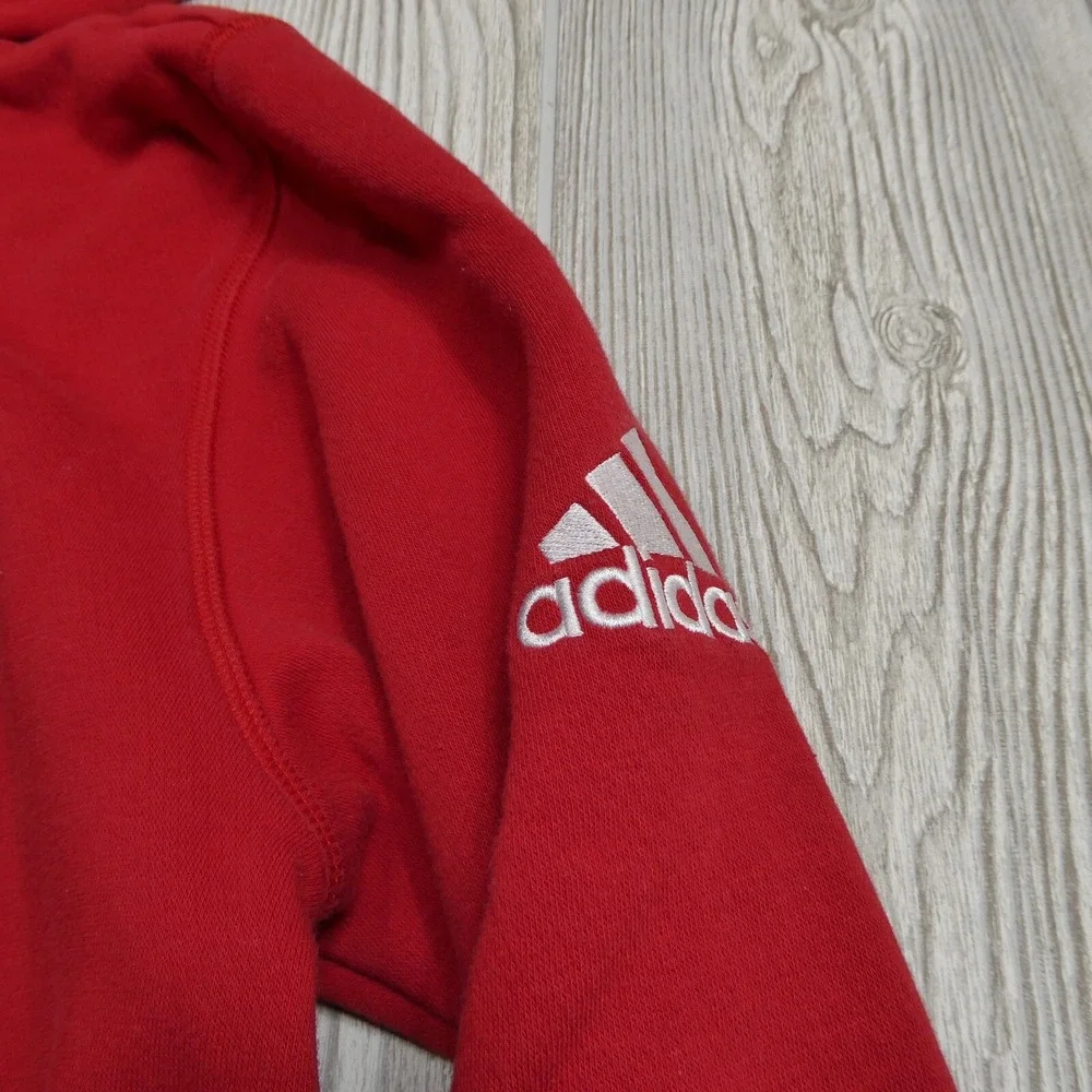 Adidas Hoodie Adult Small Saint John's Football Red Hooded‎ Sweatshirt Fleece